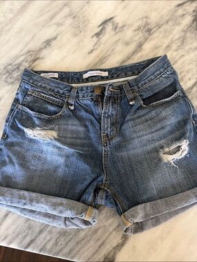 Distressed Blue Denim Women’s Shorts